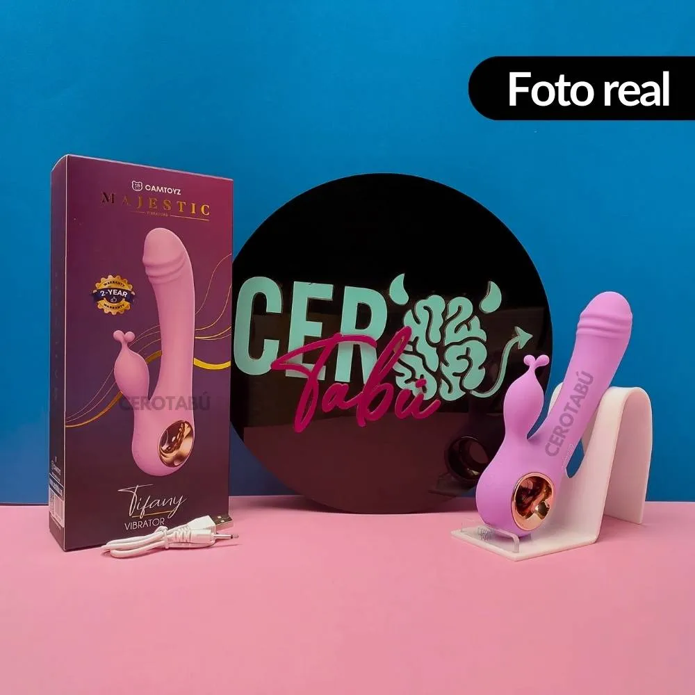 Vibrador Doble Estimulación Clítoris Punto G Recargable De Lujo