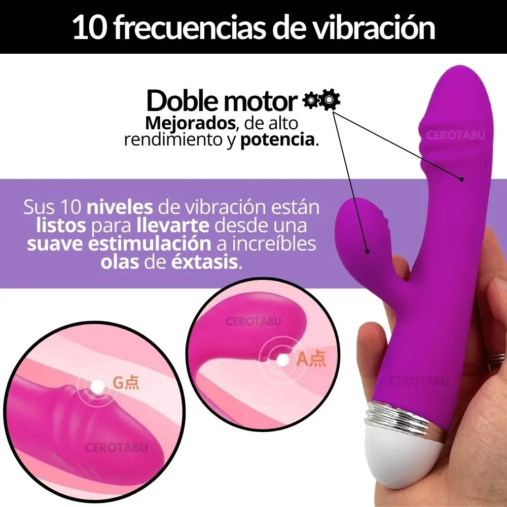 Vibrador Doble Estímulo Clítoris Y Punto G Texturizado 