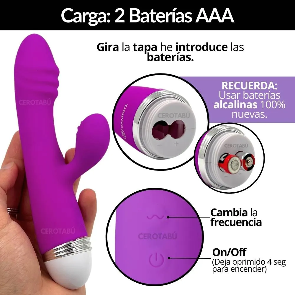 Vibrador Doble Estímulo Clítoris Y Punto G Texturizado 