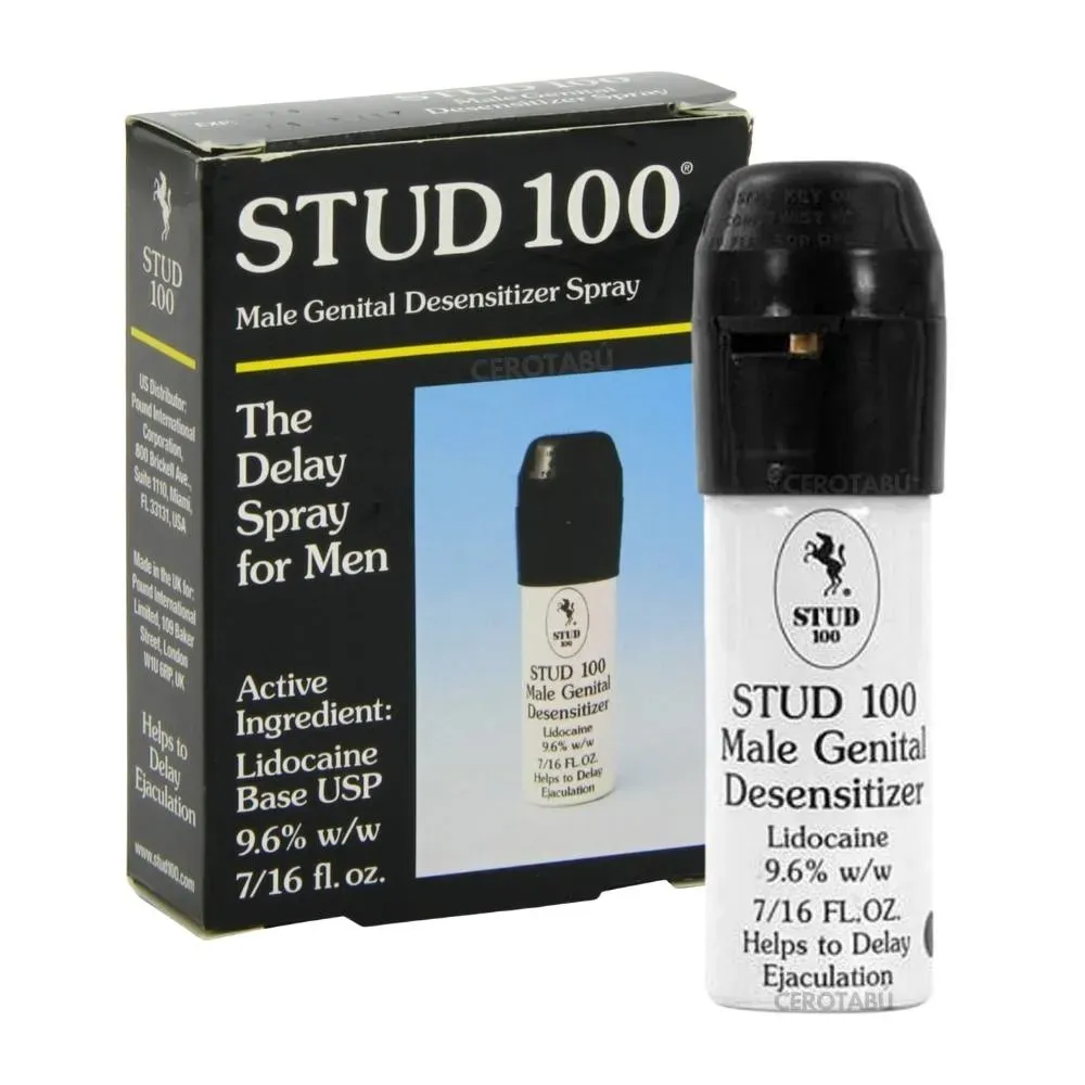 Lubricante Retardante Masculino Stud 100 Spray 13ml +Rendimiento