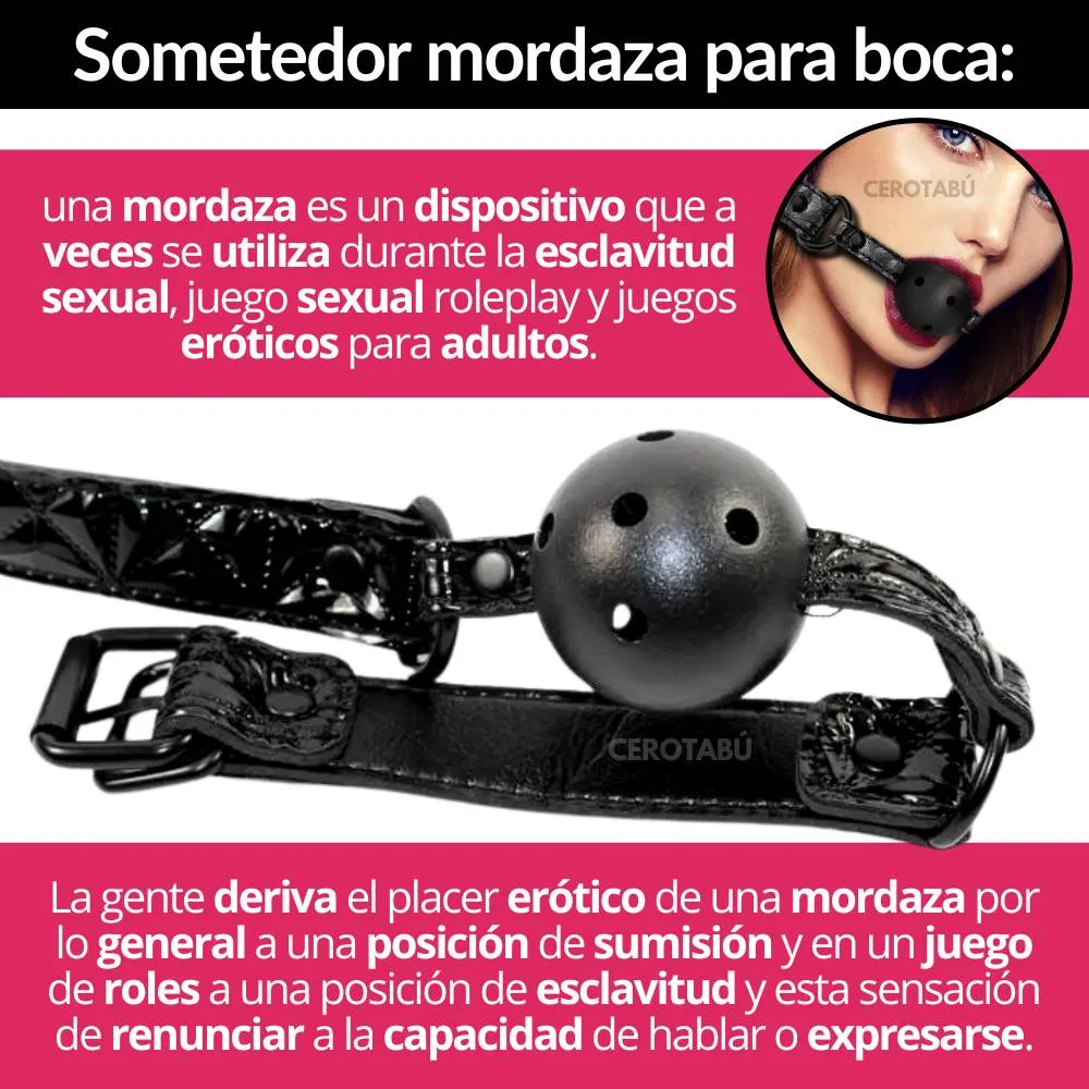 Mordaza Ball Ajustable Sometedor Bola Bondage Sado BDSM 