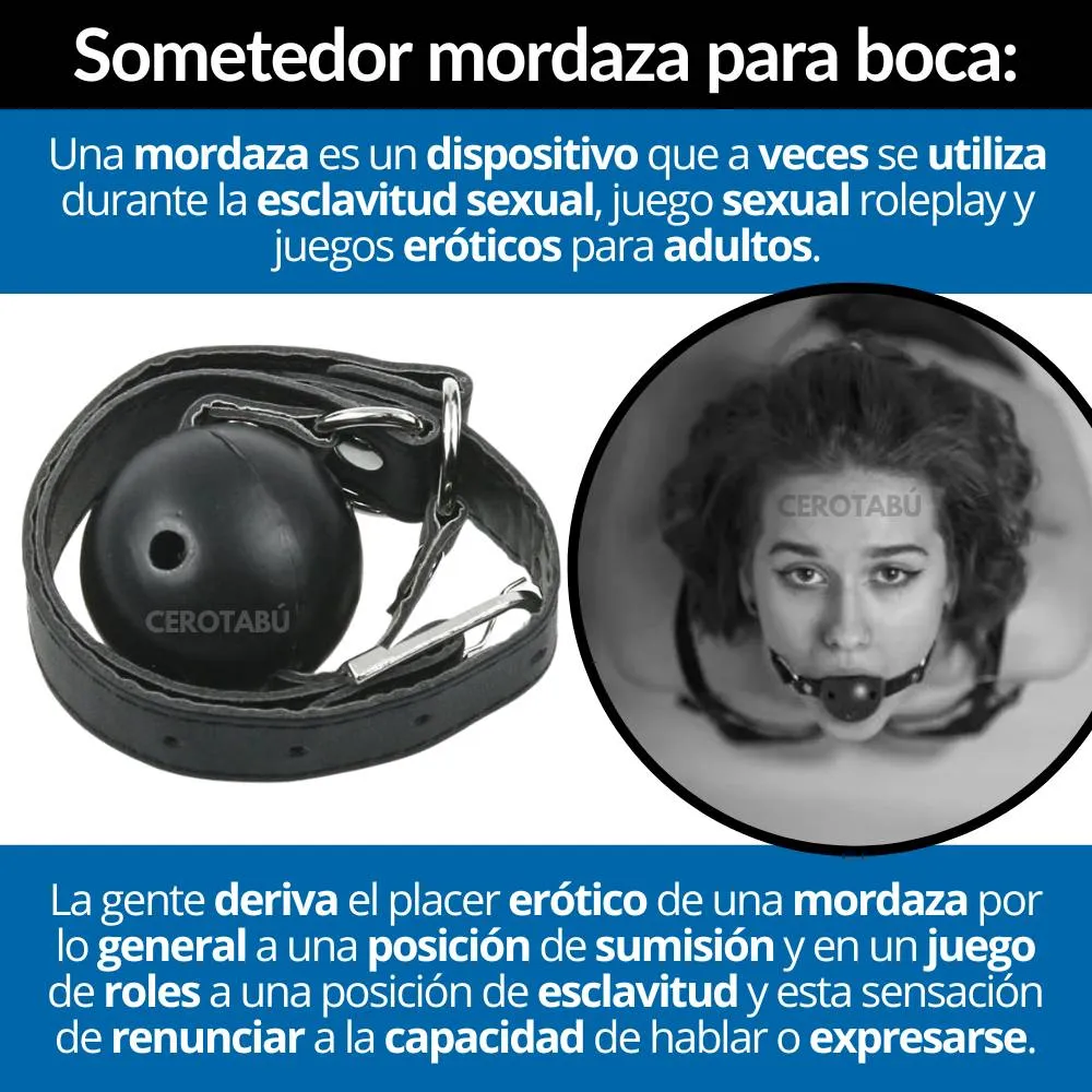 Mordaza Ball Gag Sometedor Bdsm Bondage Fetiche Juguete Sex