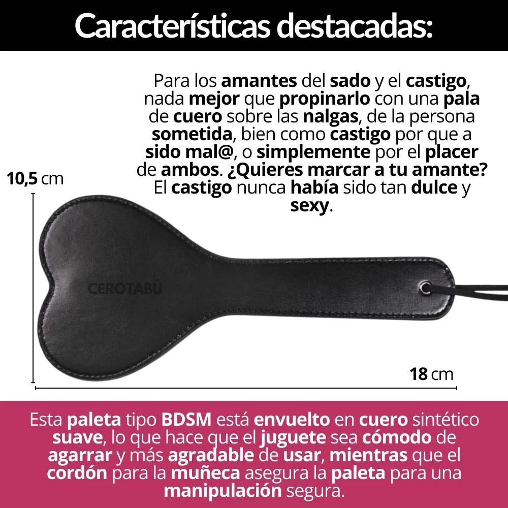 Paleta Sometedora Bondage BDSM Practica Sado Juguete Sexual 