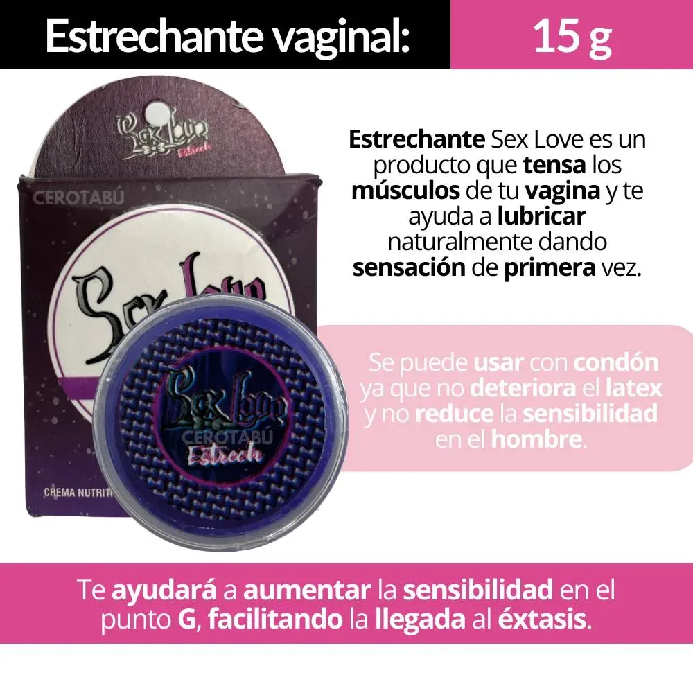 Lubricante Estrechante Vaginal Rejuvenecedor Contrae Músculos 15g