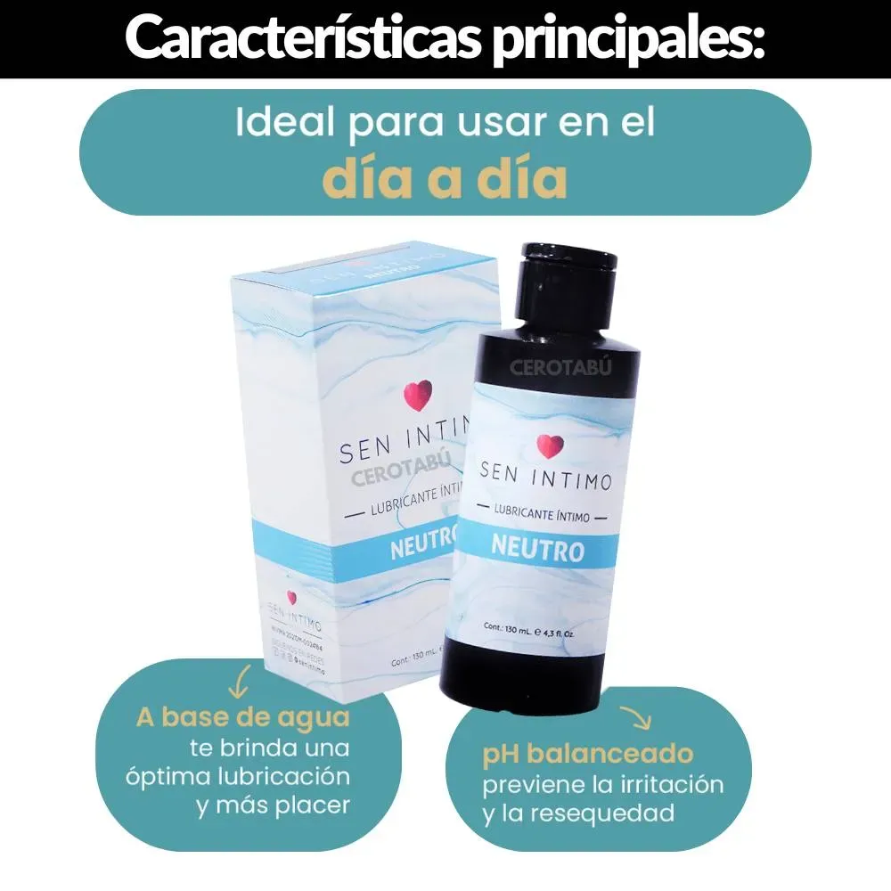 Lubricante Intimo Neutro Natural A Base De Agua 130 ml 