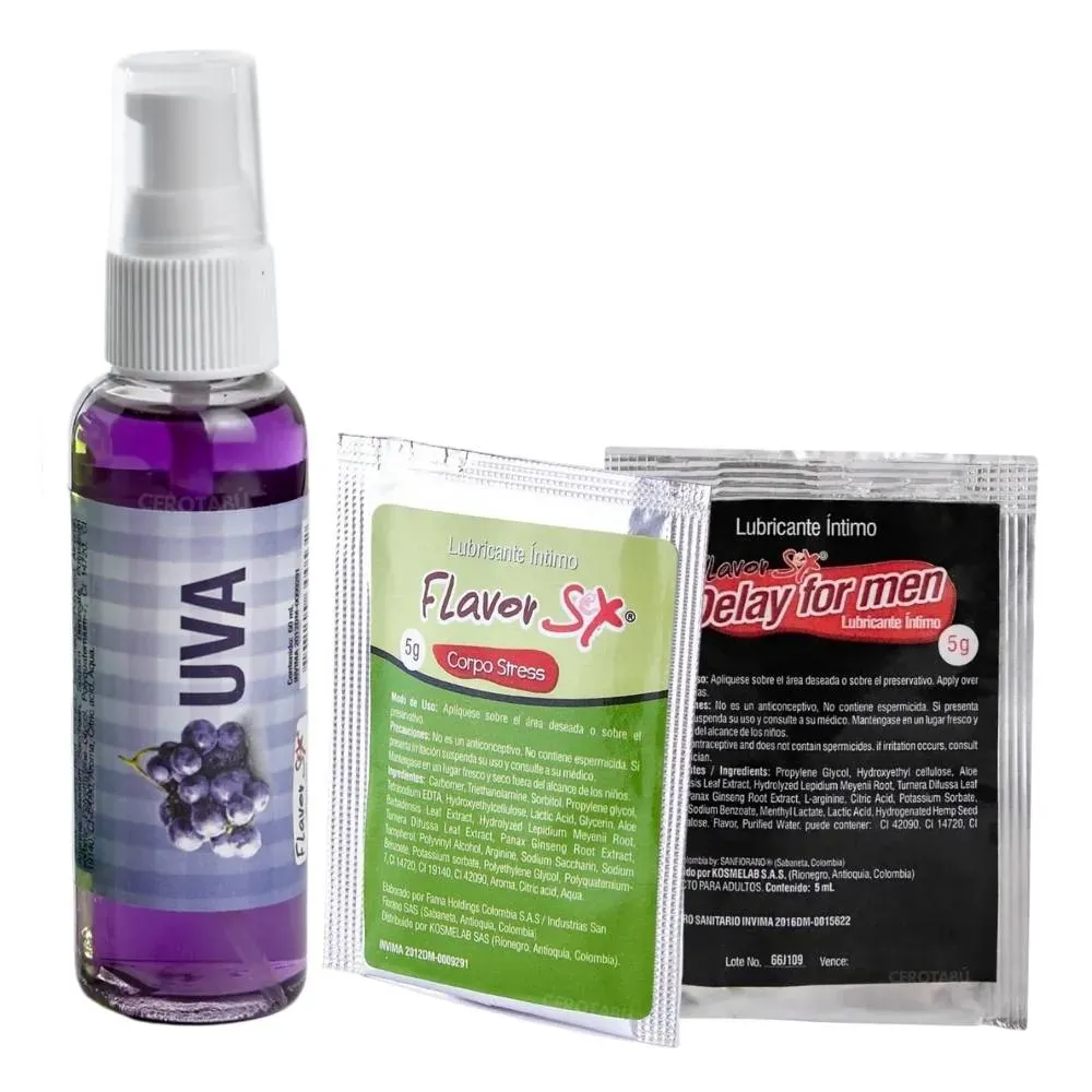 Kit x3 Lubricante Comestible + Estrechante + Retardante