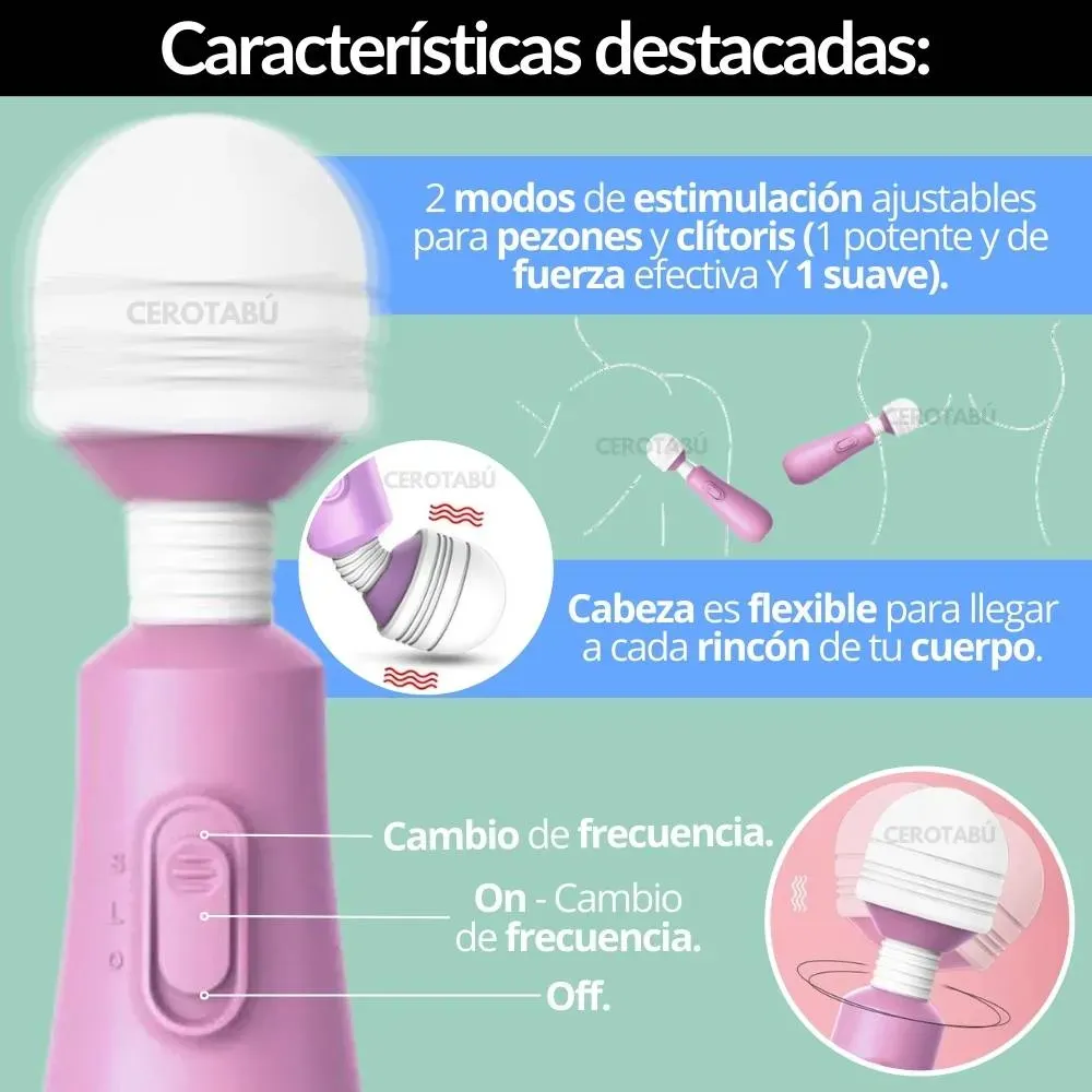 Kit Masajeador De Clítoris Hitachi + Multiorgasmos + Lubricante 