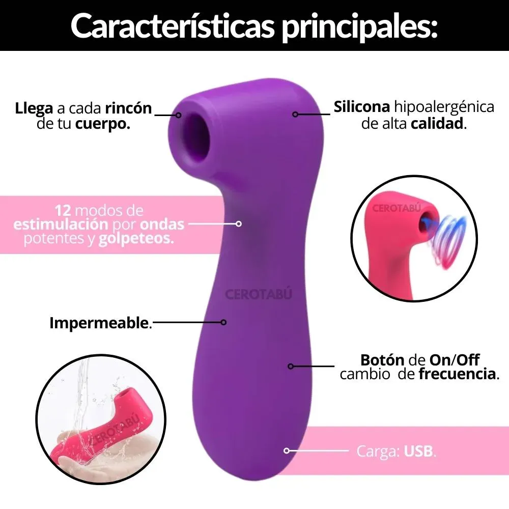 Vibrador Succionador De Clítoris Recargable Juguete Sexual