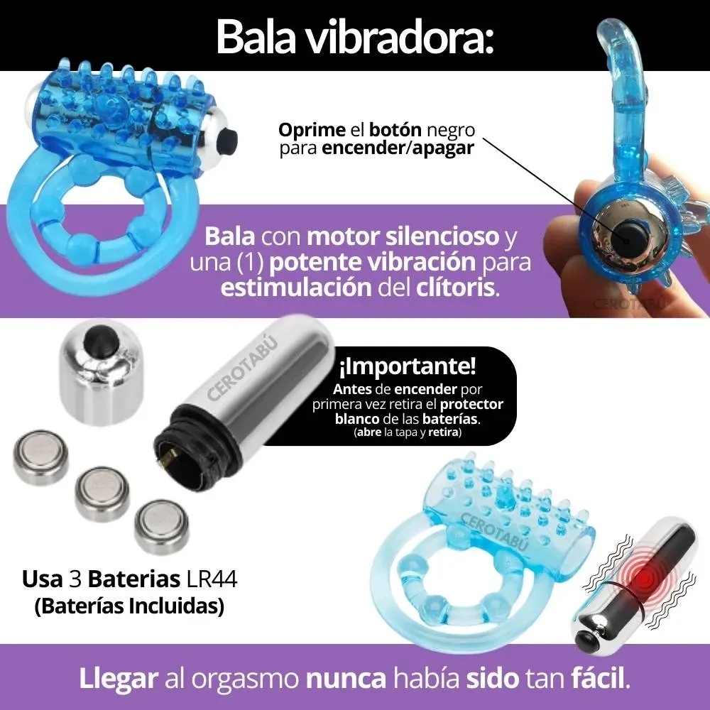 Anillo Vibrador Retardante Para Pene Doble Texturizado Gama Alta