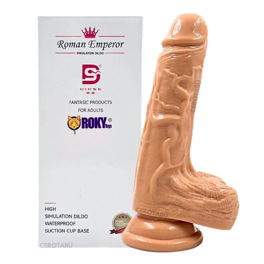 Dildo Consolador Pene Realista Adherente Silicona Biomédica 18cm