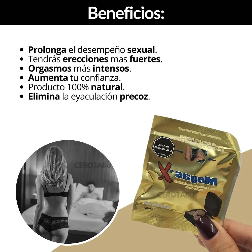 Potenciador Sexual Masculino Con Extractos Natural Megas X