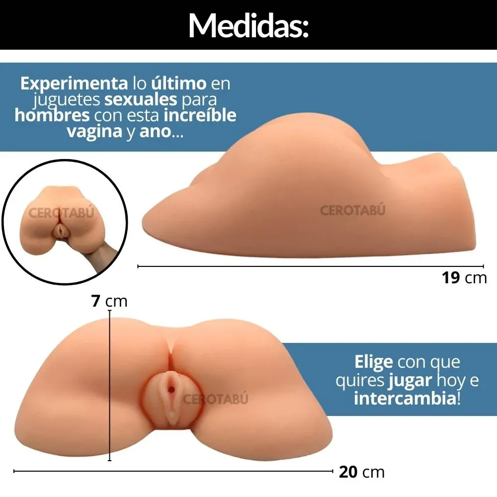 Vibrador Vagina Y Ano Realista 4d Masturbador Masculino 