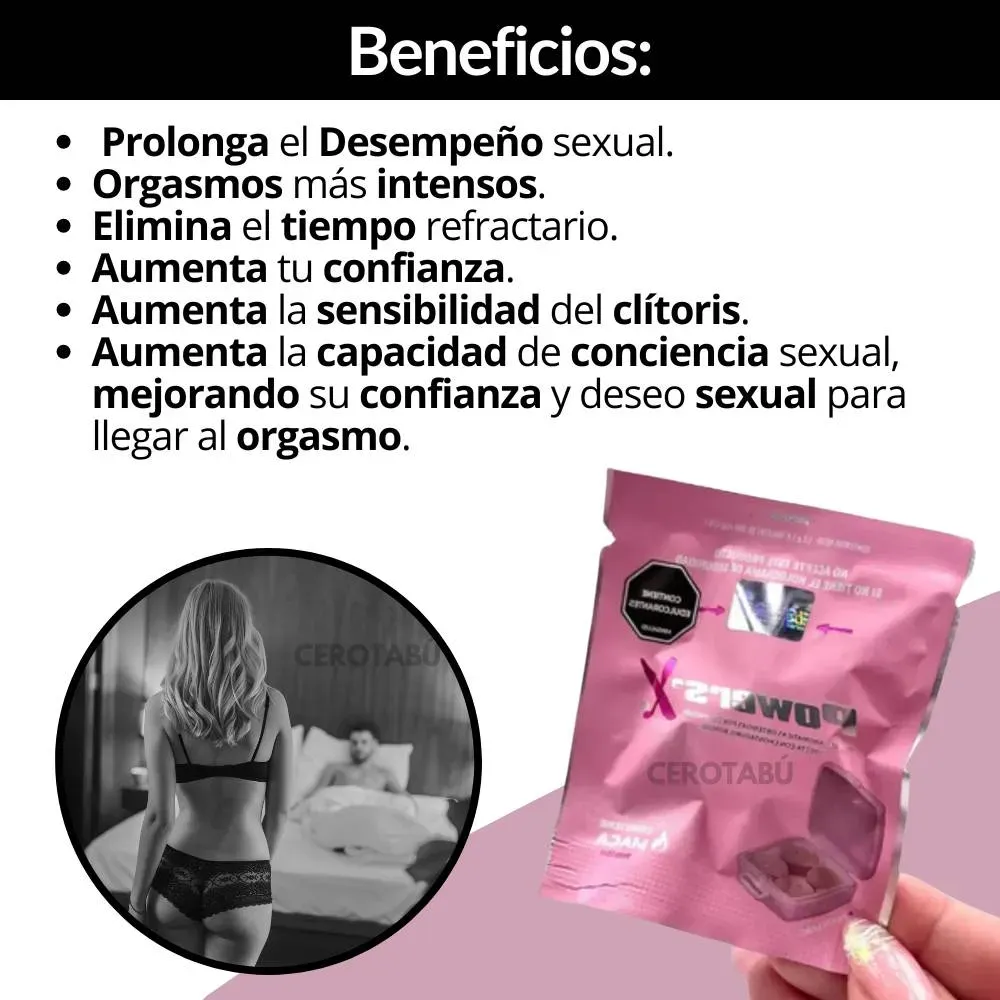 Potenciador Sexual Natural Femenino Energizante Power X x4 Unds