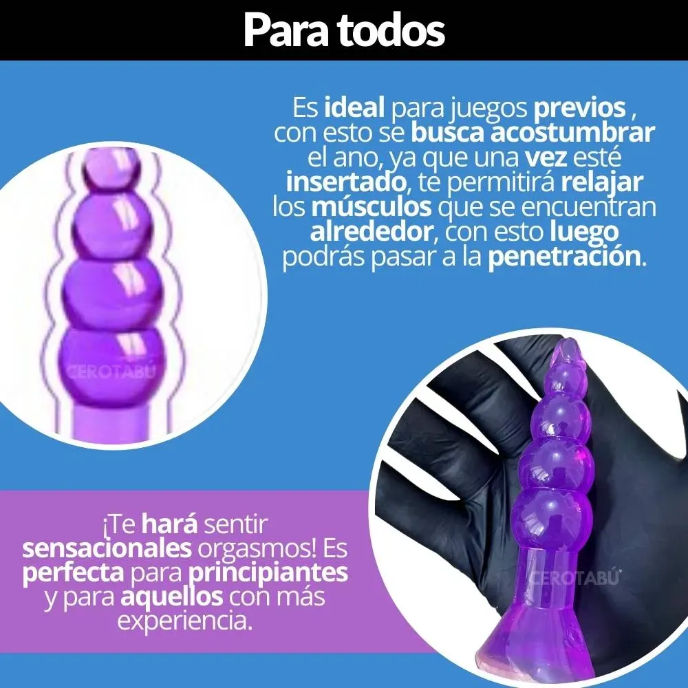 Kit Anal 1 Plug Anal + 2 Acostumbradores + 1 Bolas Chinas