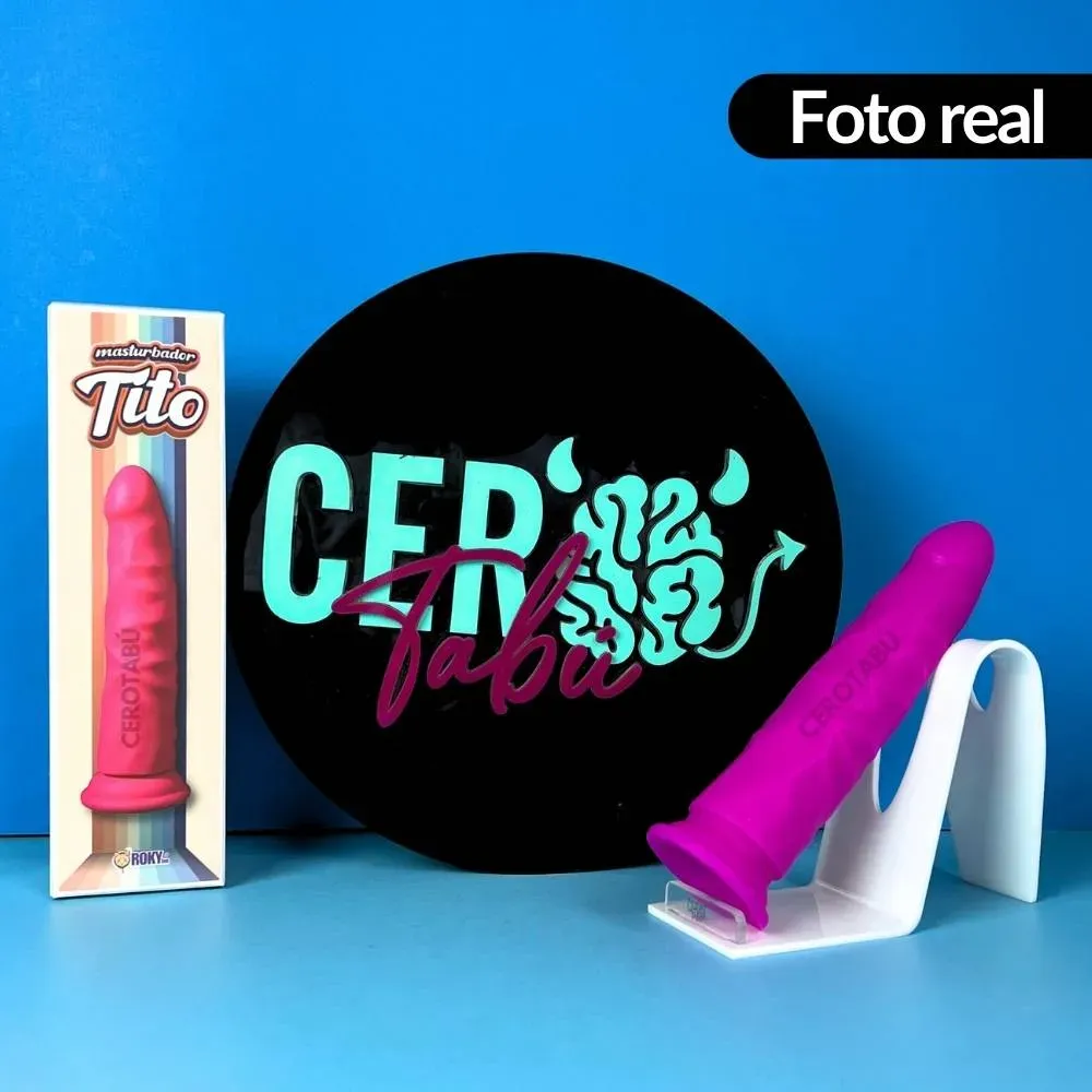 Dildo Realista Pene Texturizado Silicona Biomédica Chupa 17cm