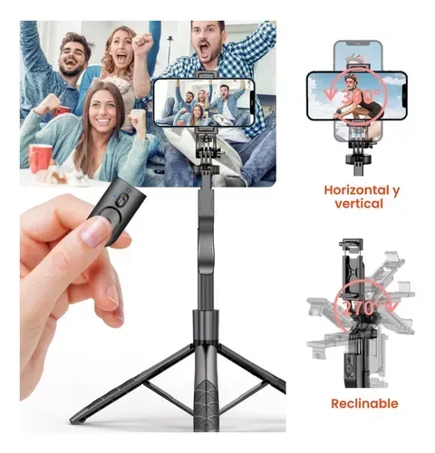 Trípode Palo Selfie Extra Largo 215 Cm Bluetooth Profesional