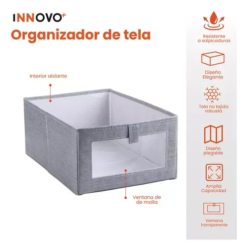 Set X3 Organizador De Closet Para Ropa Caja Almacenamiento