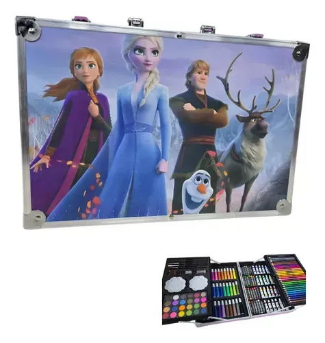 Set De Arte Para Niña Diseño Frozen 142 Piezas Estuche Lujo