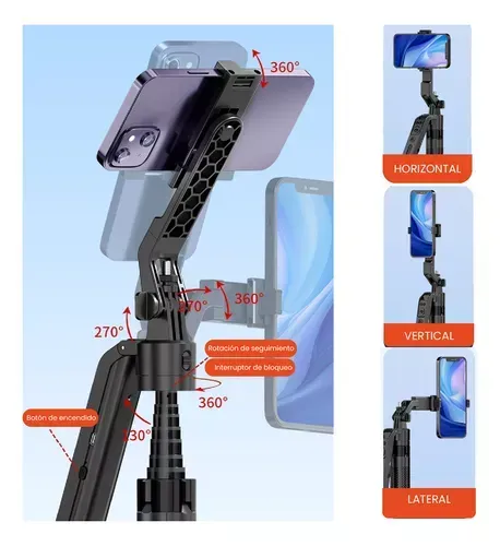 Palo Selfie Trípode Inteligencia Artificial 180 Cm Bluetooth