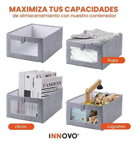 Set X3 Organizador De Closet Para Ropa Caja Almacenamiento