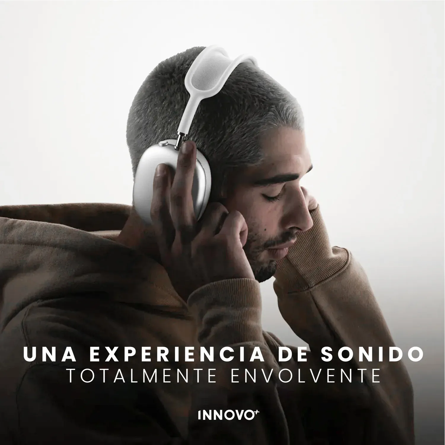 	 Audífonos Airpods Max 1.1 Replic Magnetica Full Sonido Bluetooth Estuche Blanco