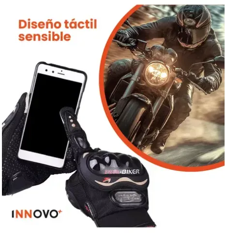 Guante Para Motociclista Con Protección Con Tactil