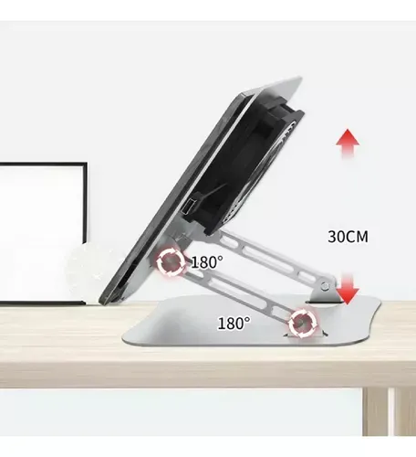 Base Para Laptop Pc Aluminio Ventilador Ergonómica Innovo