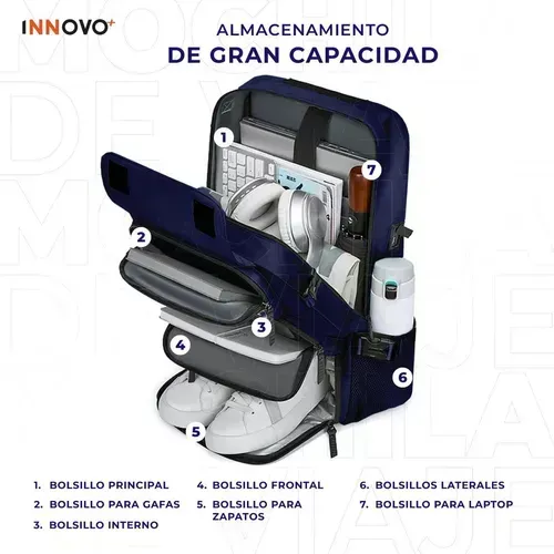 Mochila Bolso Maleta Multifuncional Viajero Gran Capacidad