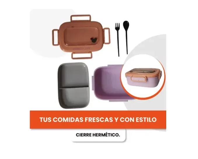 Portacomidas Recipiente Division Innovo Home Free Bpa Cubiertos