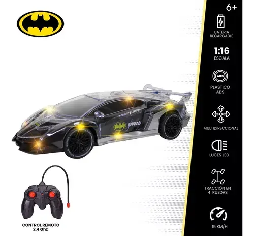 Carro Control Remoto Lambo Batimovil Recargable Batman