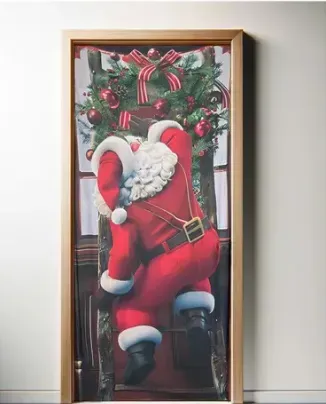 Decoración Navideña Cubre Puerta Ajustable Papa Noel