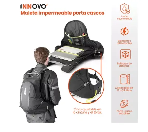 Maleta Bolso Deportivo Para Motociclista Giv Porta Casco