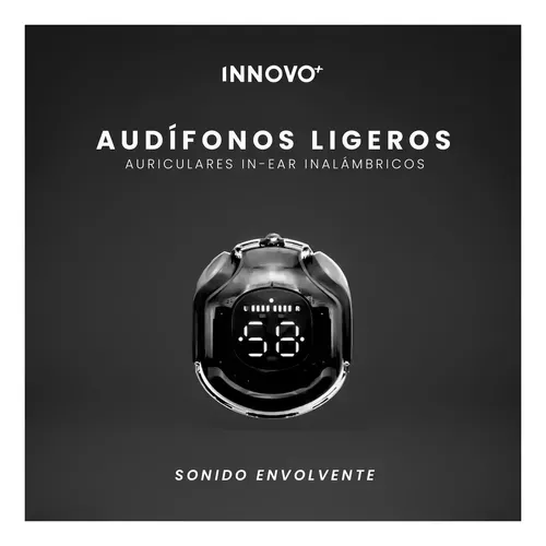 Audifonos Ultra Pods Pro Bluetooth Water Proff Indicador De Carga Luces Rgb Black