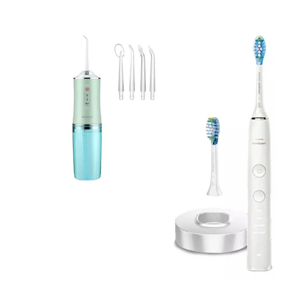 Cepillo Dental Electrónico Basic Clean Con Irrigador Limpieza Profunda Duo 