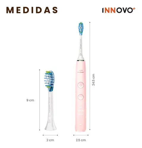 Cepillo Dental Pink Eléctrico Limpieza Profunda Recargable Limpieza Innovo Rosa