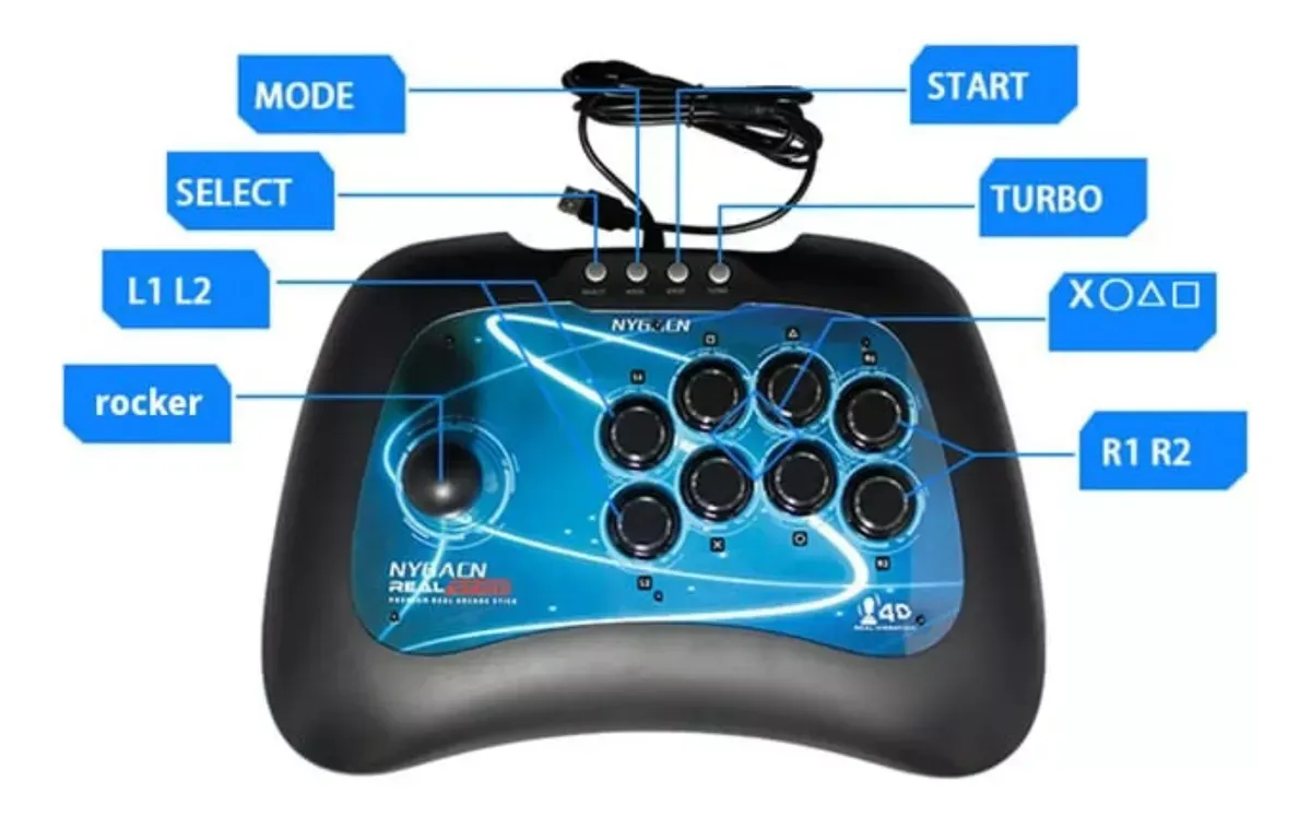 Joystick Arcade Compatible Ps3 Ps4 Pc Android Retro Nygacn