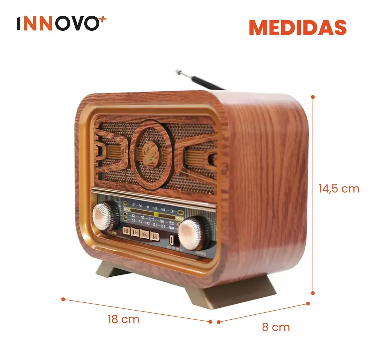 Radio Vintage Retro Am/fm Meier Recargable Bluetooth