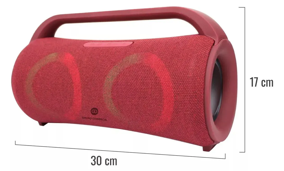 Parlante Portable Bluetooth Mega Sound Bass Tws Rojo