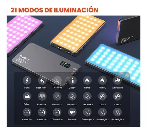 Panel De Luz Portable Digital Rgb Profesional Ajustable