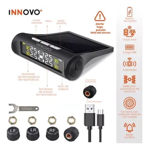 Medidor De Precisión Llantas Digital Para Carro Panel Solar