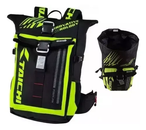 Morral Maleta Motociclista Impermeable Reflectiva Luz Ip66