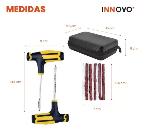 Kit De Despinche Rápido Para Llantas Carro Moto Con Estuche