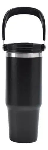 Termo Botella Térmico Manija Superior Acero Inoxidable Calor Frío 900 Ml Innovo Flask Negro