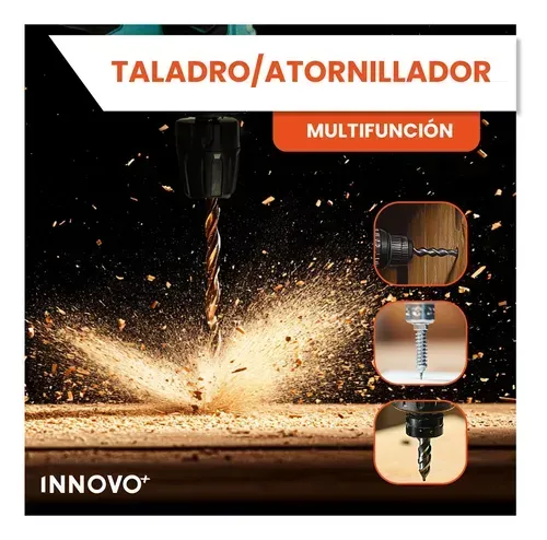 Taladro 3 En 1 Recargable Inalambrico Doble Bateria 68v Con 67 Accesorios Estuche Maletín