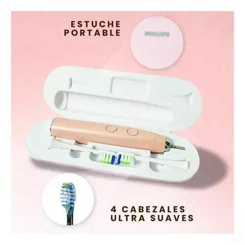 Cepillo Dental Pink Eléctrico Limpieza Profunda Estuche Philips Recargable 5 Modos Limpieza Con Estuche Innovo Rosa Edition