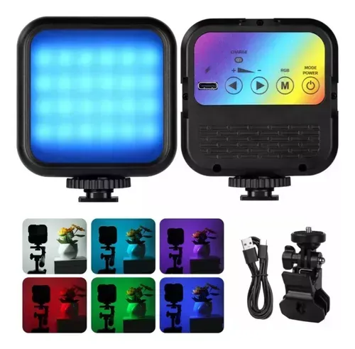 Luz Led Celular Cámara Video Rgb Portable Spot Recargable