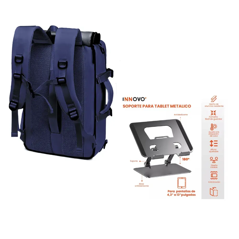 Bolso Morral Maleta Viajero Oficina Escolar Universitario Deportivo Todo En 1 Impermeable Con Soporte De Laptop