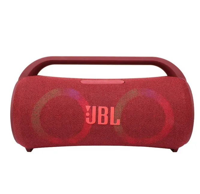 Parlante Rojo Boom Box Rojo JBL Bluetooth Recargable USB TWS Mp3