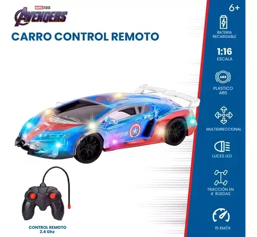 Carro Control Remoto Lambo Capitán America Recargable