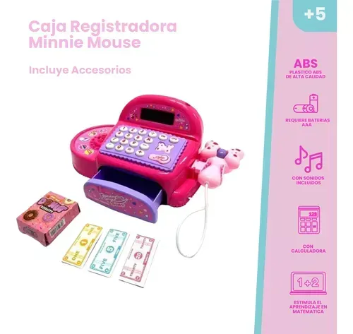 Caja Registradora Para Niña Juguete Con Accesorios Minie Mou